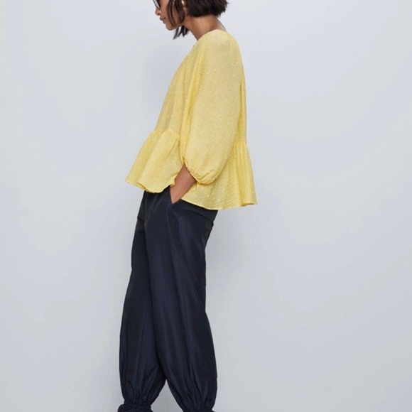 Zara Swiss Dot Blouse - Picture 3 of 12